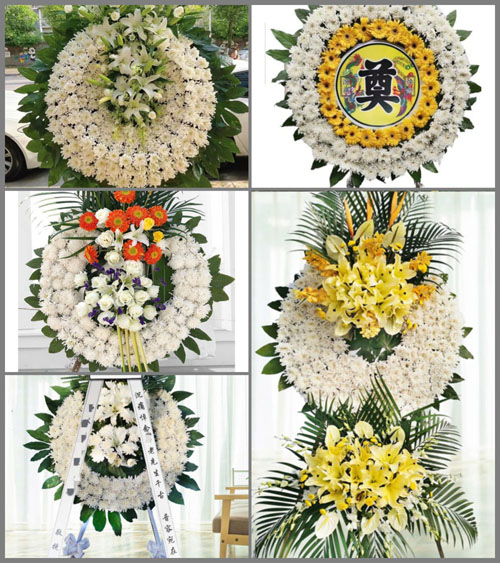 河南南阳卧龙区七里园乡白塔村花圈速递